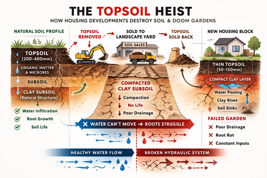 The Great Topsoil Heist:  Why modern housing estates are engineered to fail gardeners