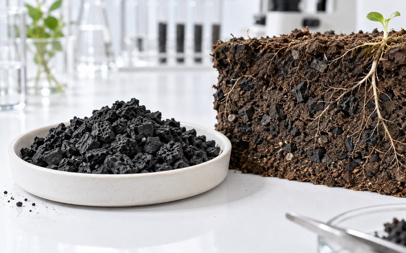 BIOCARBON in compost and soil blends